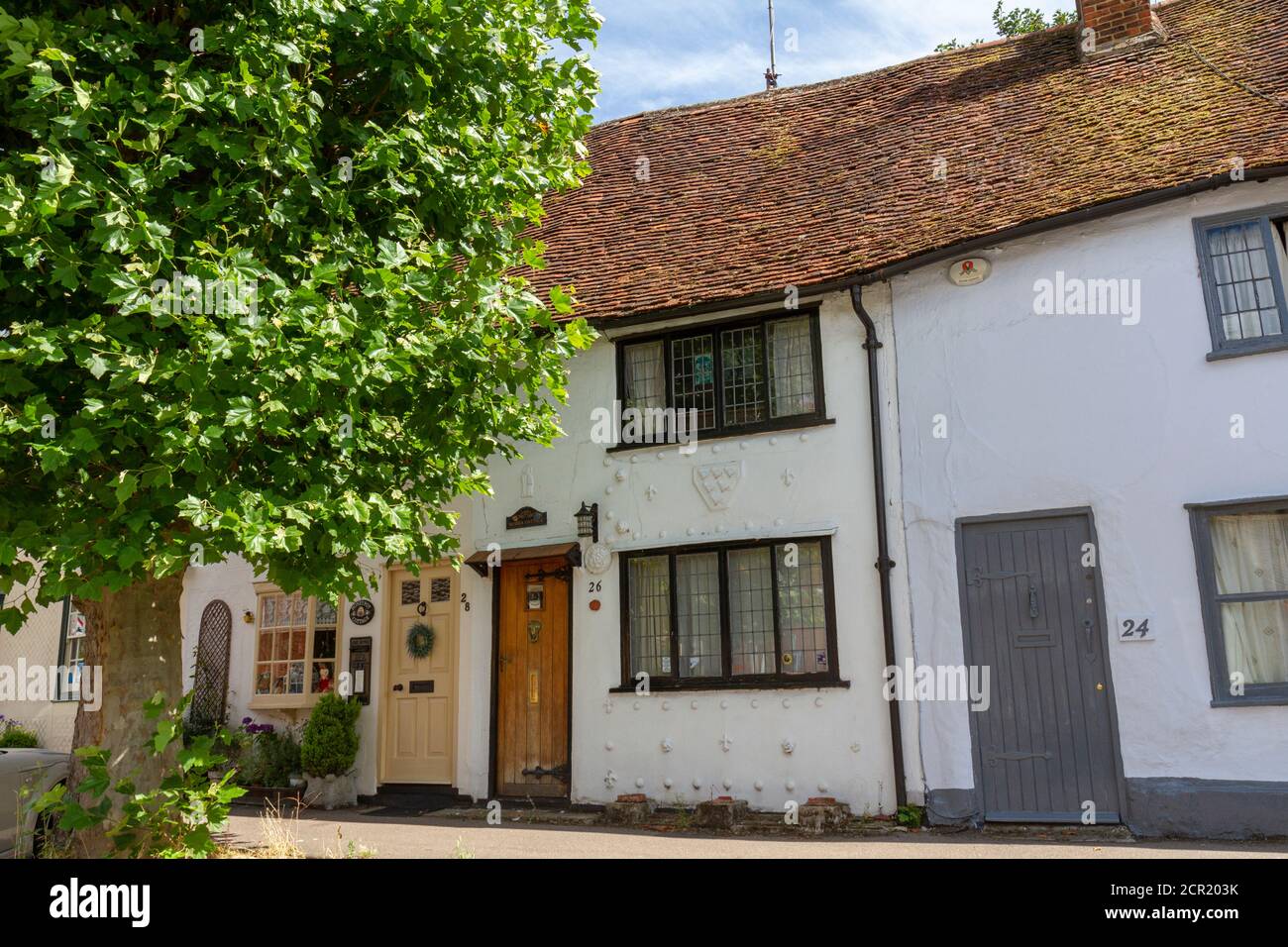 Le Sussex Cottage sur Castle Street, Saffron Walden, Essex, Royaume-Uni. Banque D'Images