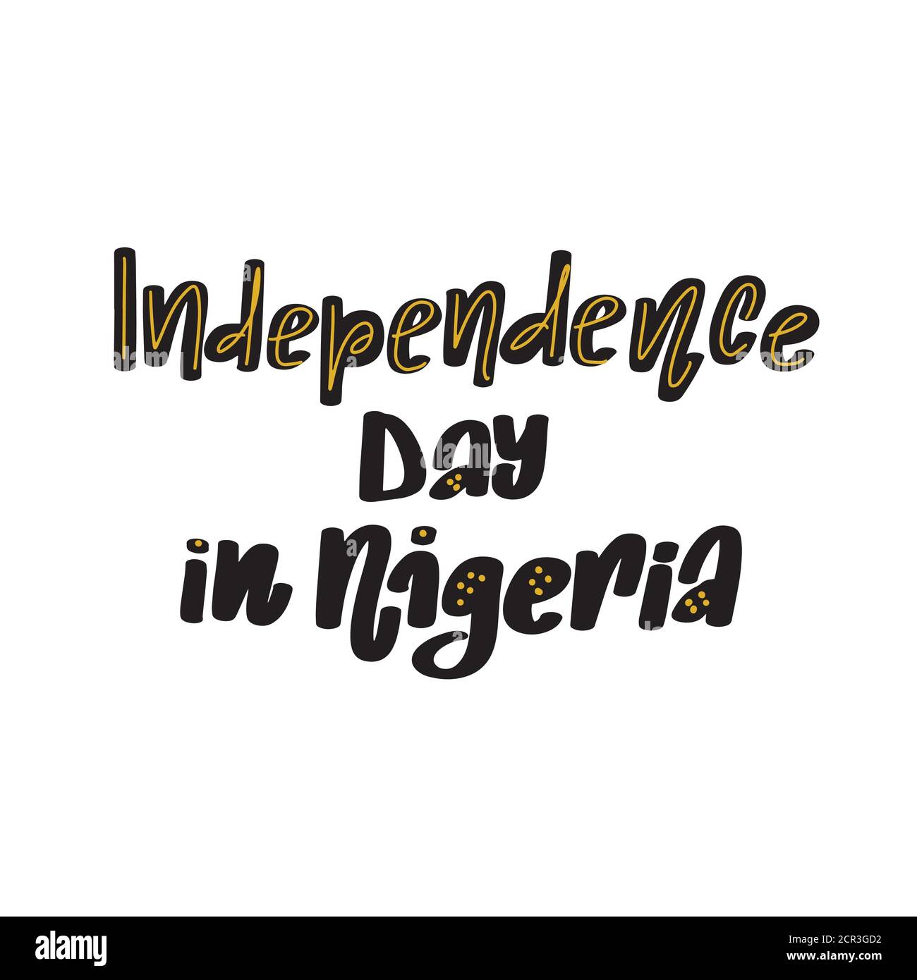 Illustration tendance avec le jour de l'indépendance au Nigeria pour le design de célébration. Illustration de Vecteur