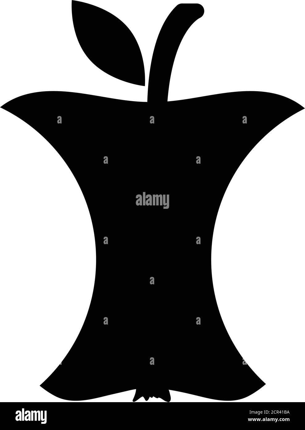 icône apple. symbole de pomme noir vectoriel Illustration de Vecteur