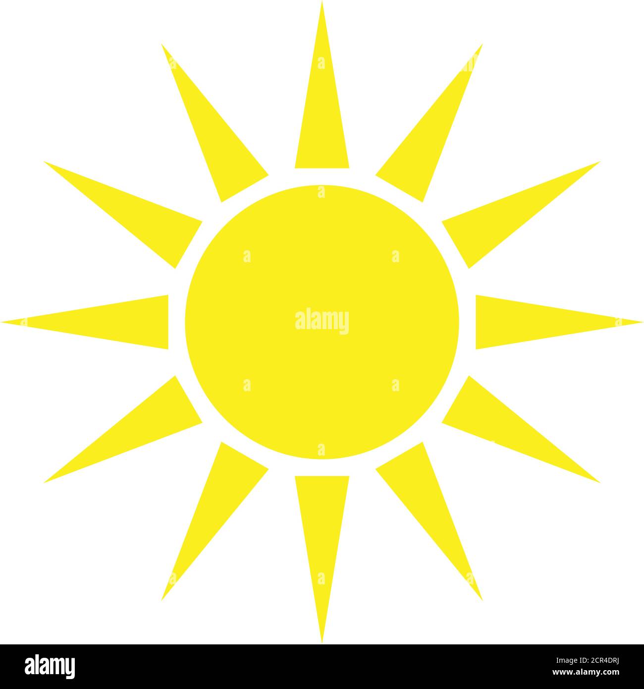 icône soleil. vecteur soleil jaune. icône météo Illustration de Vecteur
