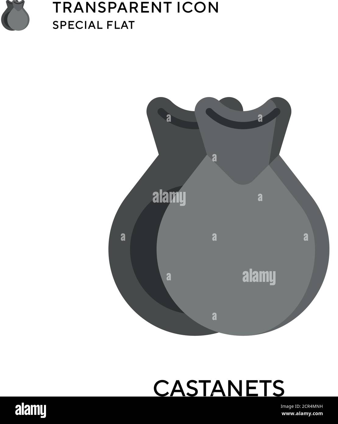 Icône de vecteur de castanets. Illustration de style plat. Vecteur EPS 10. Illustration de Vecteur