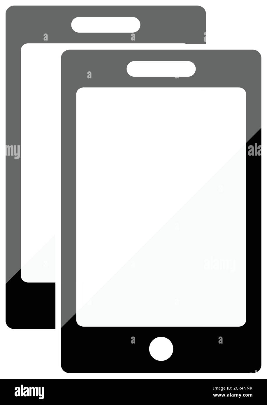 Icône périphériques intelligents. Icône du téléphone, tablette, icône de l'ordinateur portable, écran de l'ordinateur. Symbole de l'ordinateur portable et du téléphone portable. Dispositif électronique à vecteur intelligent isolé sur Illustration de Vecteur