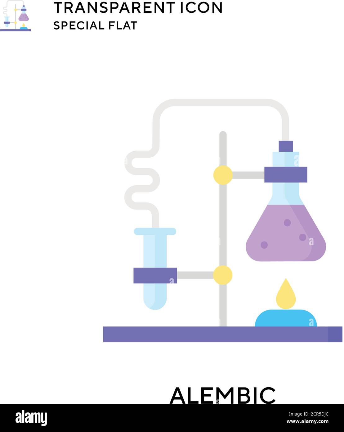 Icône vecteur Alembic. Illustration de style plat. Vecteur EPS 10. Illustration de Vecteur