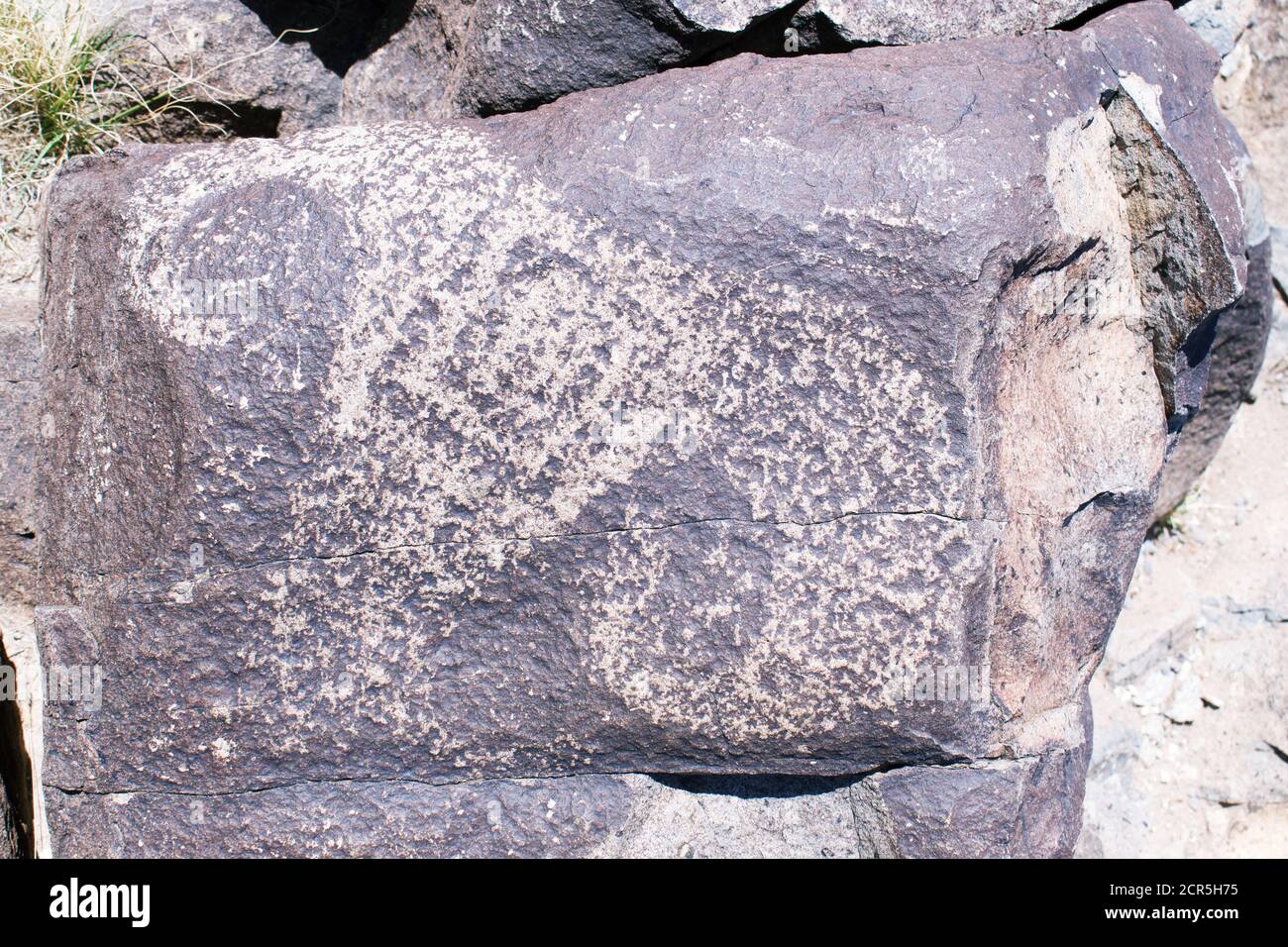 Site de Petroglyph de Three Rivers au Nouveau-Mexique, l'art rupestre préhistorique Jornada Mogollon Banque D'Images