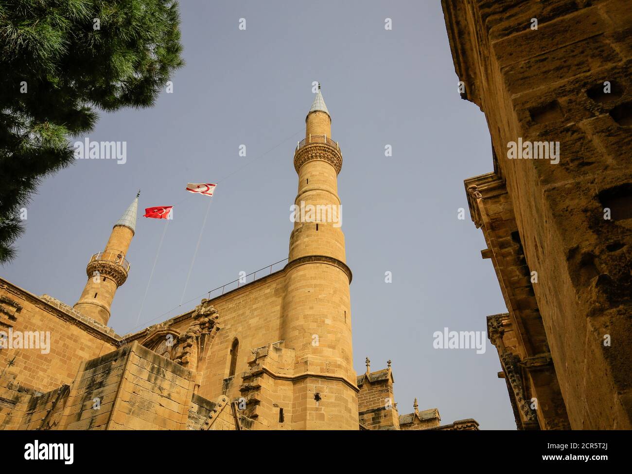 Nicosie, République turque de Chypre-Nord, Chypre - Mosquée Selimiye dans la vieille ville de Nicosie (Nord) (turc : Lefkosa). La moitié nord de Banque D'Images