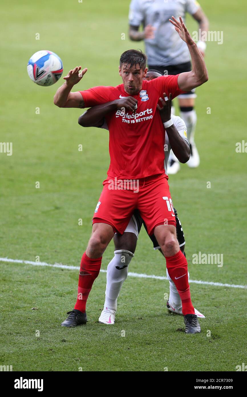 Swansea, Royaume-Uni. 19 septembre 2020. Lukas Jutkiewicz de Birmingham City en action. EFL Skybet Championship Match, Swansea City et Birmingham City au Liberty Stadium de Swansea le samedi 19 septembre 2020. Cette image ne peut être utilisée qu'à des fins éditoriales. Utilisation éditoriale uniquement, licence requise pour une utilisation commerciale. Aucune utilisation dans les Paris, les jeux ou les publications d'un seul club/ligue/joueur. photo par Andrew Orchard/Andrew Orchard sports Photography/Alamy Live News crédit: Andrew Orchard sports Photography/Alamy Live News Banque D'Images