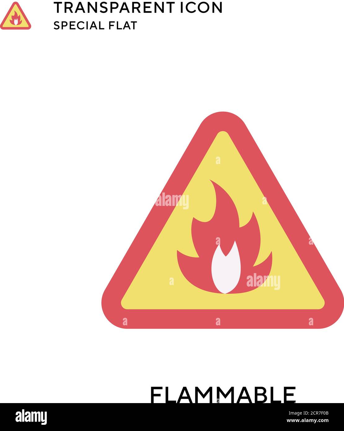 Icône vecteur inflammable. Illustration de style plat. Vecteur EPS 10. Illustration de Vecteur