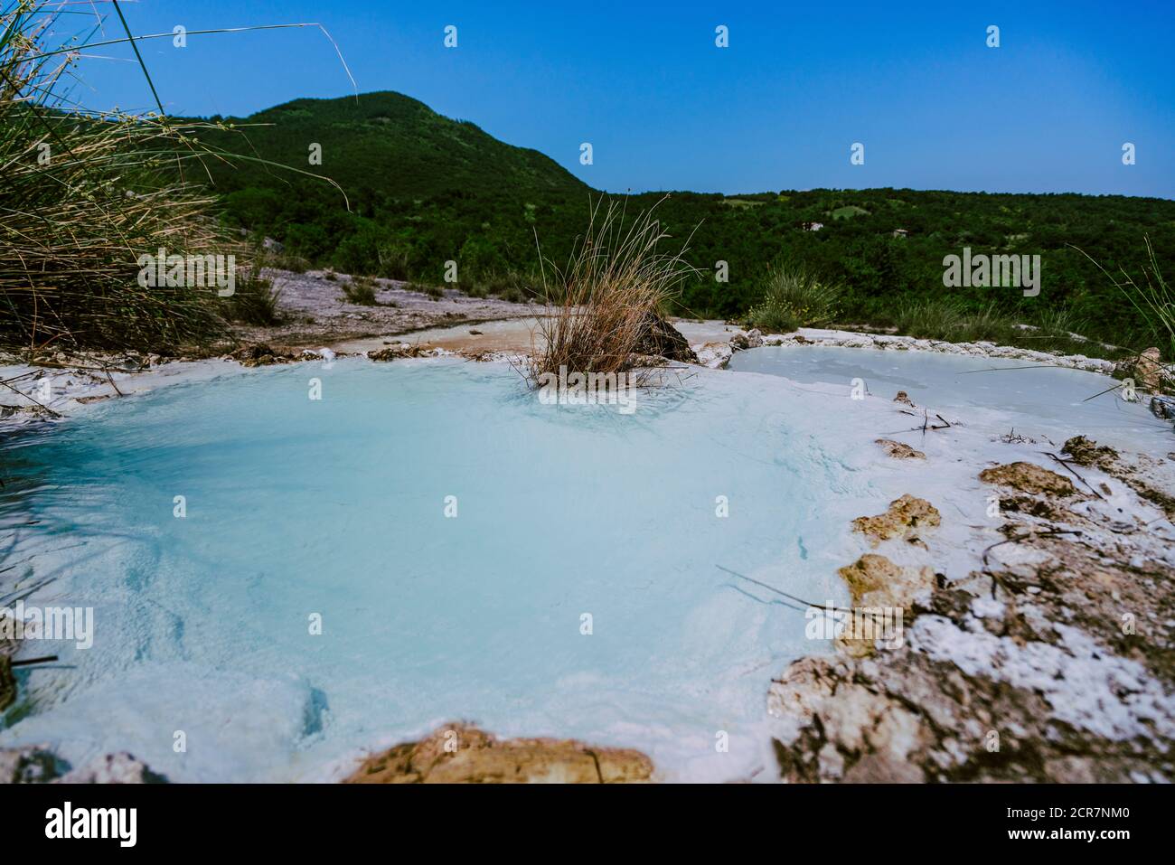 Europe, Italie, Toscane, Thermes, thermal Spring, hotspring, Bagni San Filippo, Castiglione d'Orcia Banque D'Images