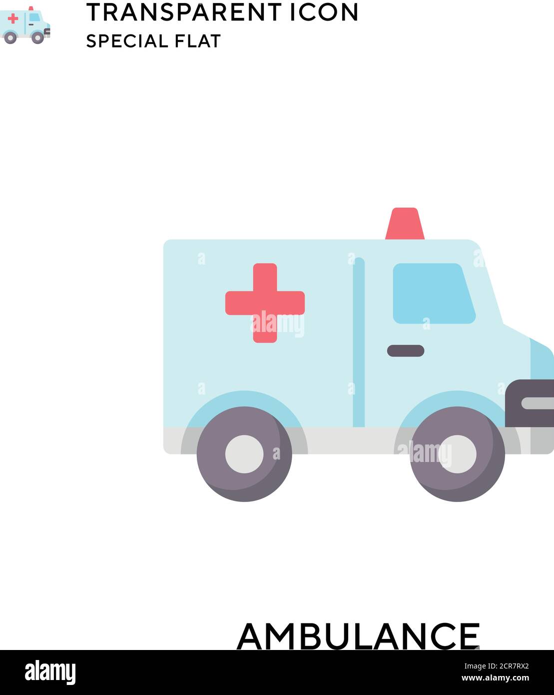 Icône de vecteur ambulance. Illustration de style plat. Vecteur EPS 10. Illustration de Vecteur