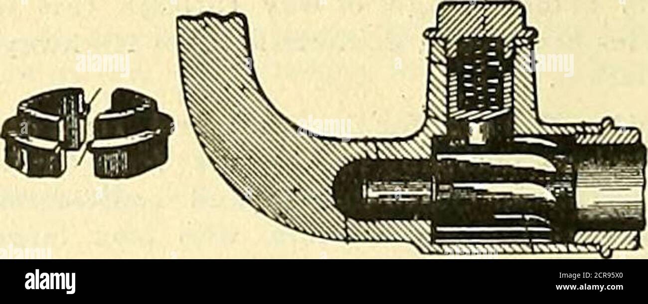 . Electric Railway gazette . e, même endroit. Déposé en février 20.1895. C'est le combiuatiou dans un chemin de fer incliné d'une corde de fonctionnement, des cordes de sécurité fixes, des cylindres tampons situés ou un support approprié dans un plan avec le guide et ayant des pistons reliés à ces dernières cordes, etembrayages sur les voitures adaptés pour engager les cordes de sécurité par l'action de la rupture de la corde de manœuvre. 537.784. FREIN PNEUMATIQUE. Mortimer B. Mills. Chicago. 111.,assigner à la MillsImprouvé Pneumatic Brake Company, même endroit. Déposé le 29 octobre. 1834. La Fig.2 se lit comme suit: Dans un système de freinage pneumatique pour les voitures, un réservoir, une pompe Banque D'Images