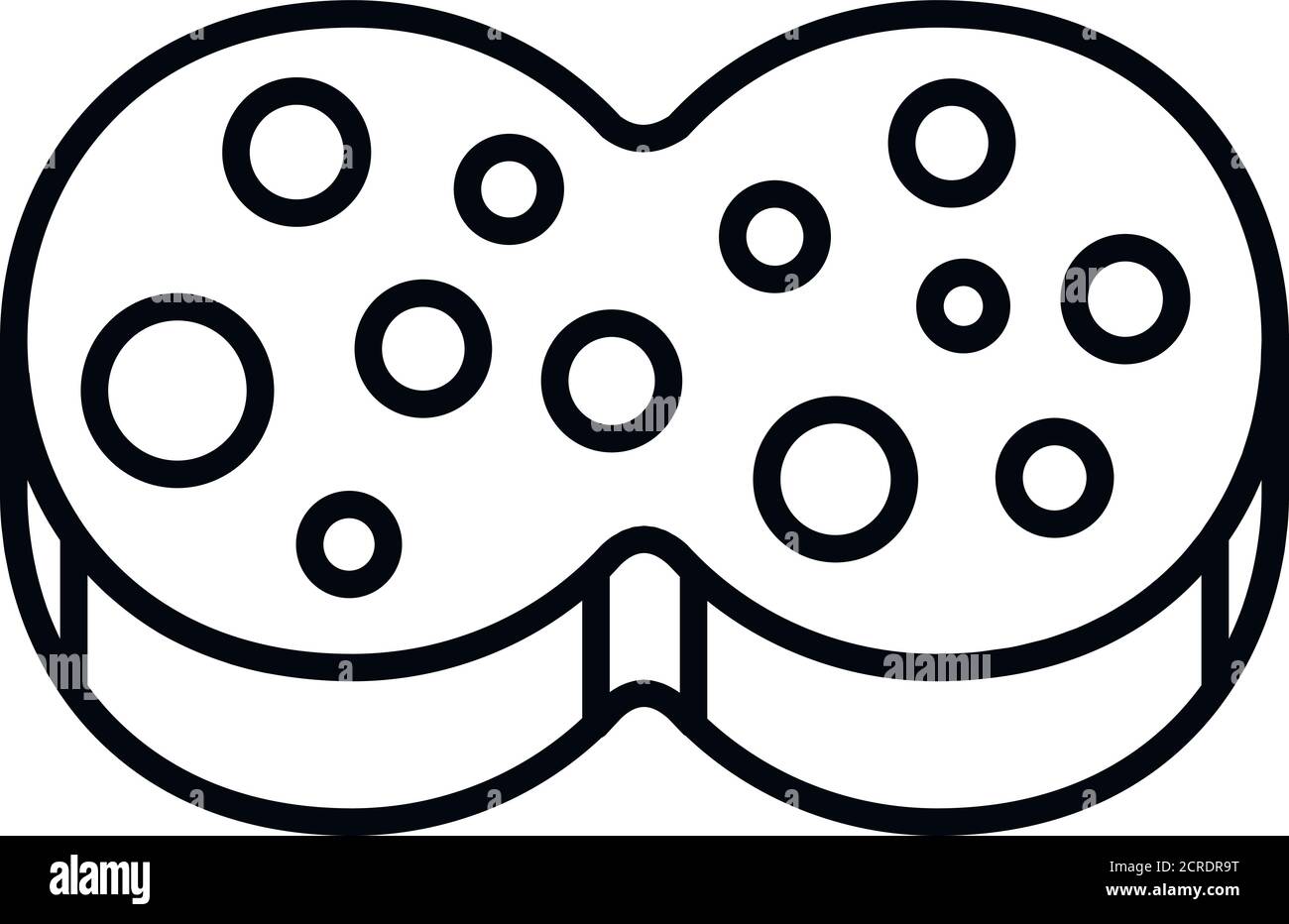 Icône éponge sauna. Contour sauna éponge vecteur icône pour la conception de Web isolé sur fond blanc Illustration de Vecteur