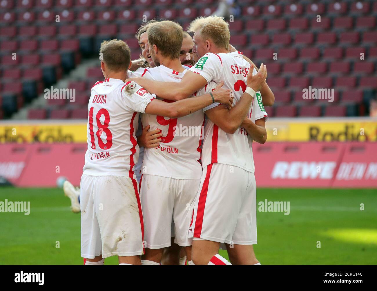 Ville de Cologne, Allemagne. 19 septembre 2020. Firo: 19.09.2020, football, 1er Bundesliga, saison 2020/2021, 1er FC Cologne - TSG Hoffenheim 2: 3 jubilation Koln à DREXLER, | usage dans le monde crédit: dpa/Alay Live News Banque D'Images