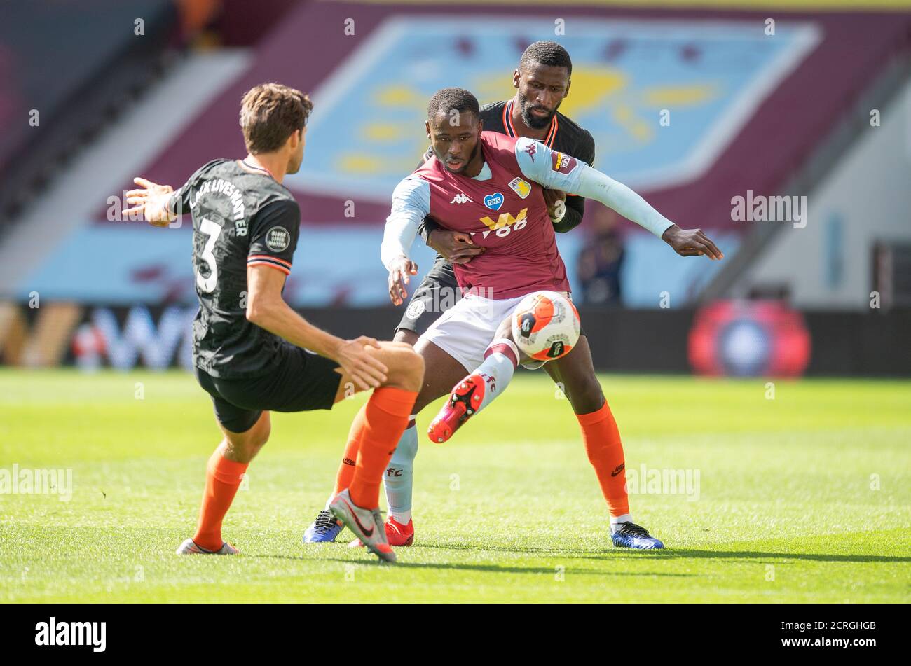 Keinan Davis. Aston Villa / Chelsea. CRÉDIT PHOTO PREMIER LEAGUE : MARK PAIN / PHOTO DE STOCK D'ALAMY Banque D'Images