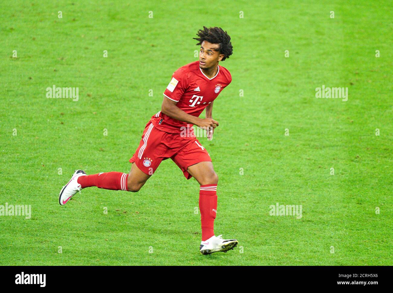 Football Munich - Schalke, Munich 18 septembre 2020. Joshua ZIRKZEE, FCB 14 Running FC BAYERN MUENCHEN - FC SCHALKE 04 8-0 - les RÈGLEMENTS DFL INTERDISENT TOUTE UTILISATION DE PHOTOGRAPHIES comme SÉQUENCES D'IMAGES et/ou QUASI-VIDÉO - 1.German Soccer League , Munich, 18 septembre 2020. Saison 2020/2021, match 01, FCB, München, Munich © Peter Schatz / Alay Live News Banque D'Images