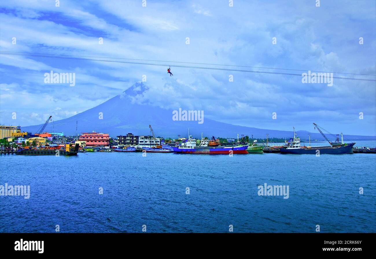 Port de Legazpi, ville de Legazpi, Albay, Philippines Banque D'Images