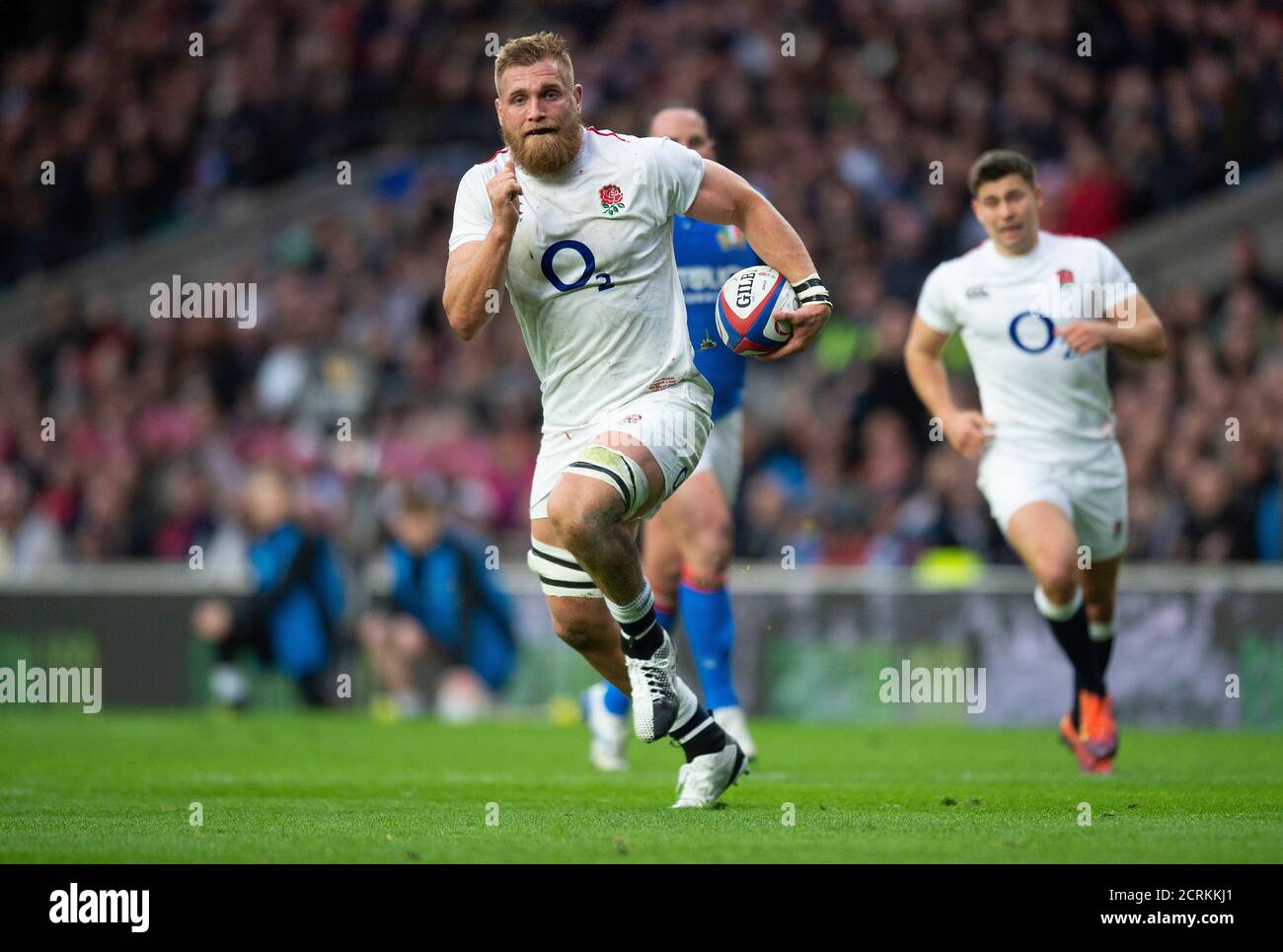 Brad Shields d'Angleterre. Angleterre contre Italie. Six Nations. Photo : © Mark pain / Alamy Banque D'Images