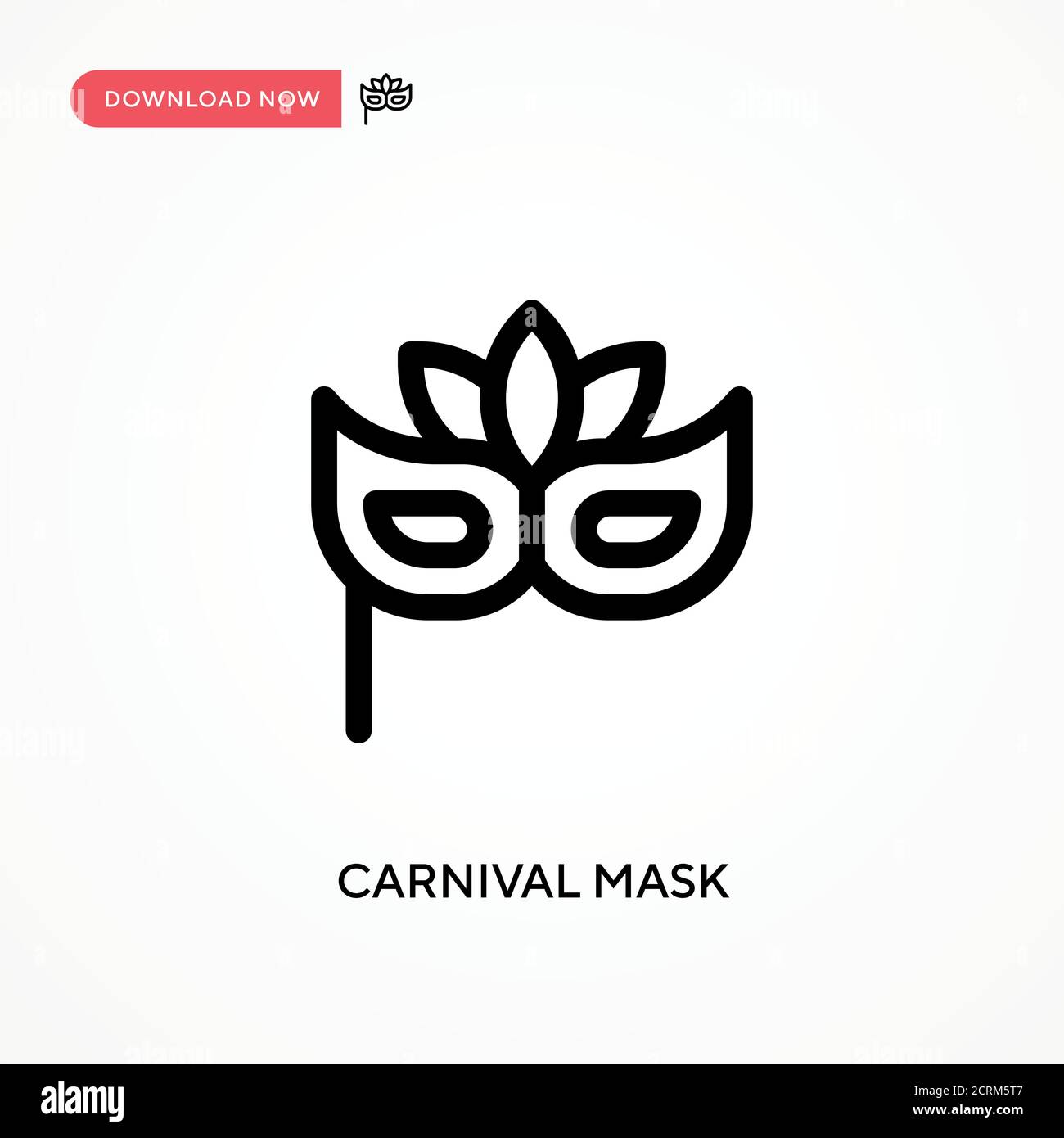 Icône de vecteur simple de masque de carnaval. Illustration moderne et simple à vecteur plat pour site Web ou application mobile Illustration de Vecteur