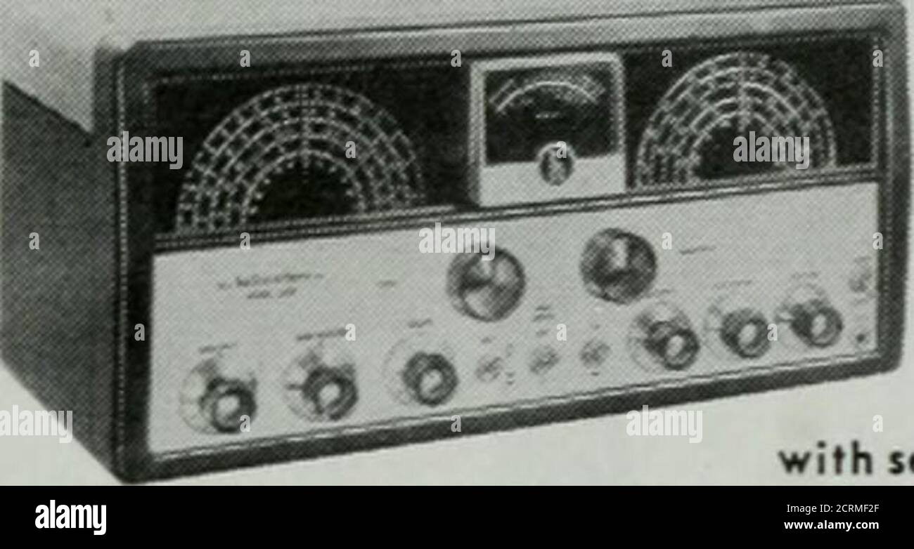 . QST . d boîtier en cristal. Instructions détaillées et détaillées pour le câblage, pas de perçage ni de perforation, Et tous les ports de necesstfry et hardharemon sont furnished.Complete avec des lubes, moins de cristaux et la clé A TOUJOURS ... EN STOCK pour LA LIVRAISON IMMÉDIATE le NOUVEAU modèle HALLICRAFTERS SX-96 RECEIVERFor AM, CW et SSB UNE double conversion AM, CW et SSB arrière avec sibande et compensation de température oscillateur haute fréquence et cristal de seconde conversion contrôlée. Couvre la diffusion standard et 3 liaisons à ondes courtes : 1720 kc à 34 mc. Entraînements à engrenages PrecisionUsed Banque D'Images