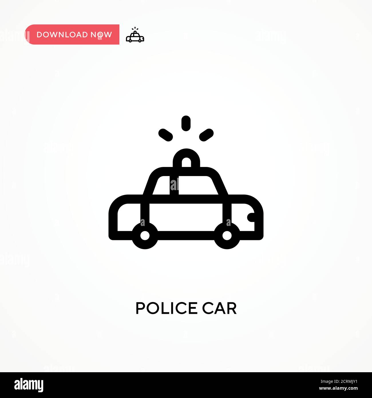 Icône vecteur simple voiture de police. Illustration moderne et simple à vecteur plat pour site Web ou application mobile Illustration de Vecteur