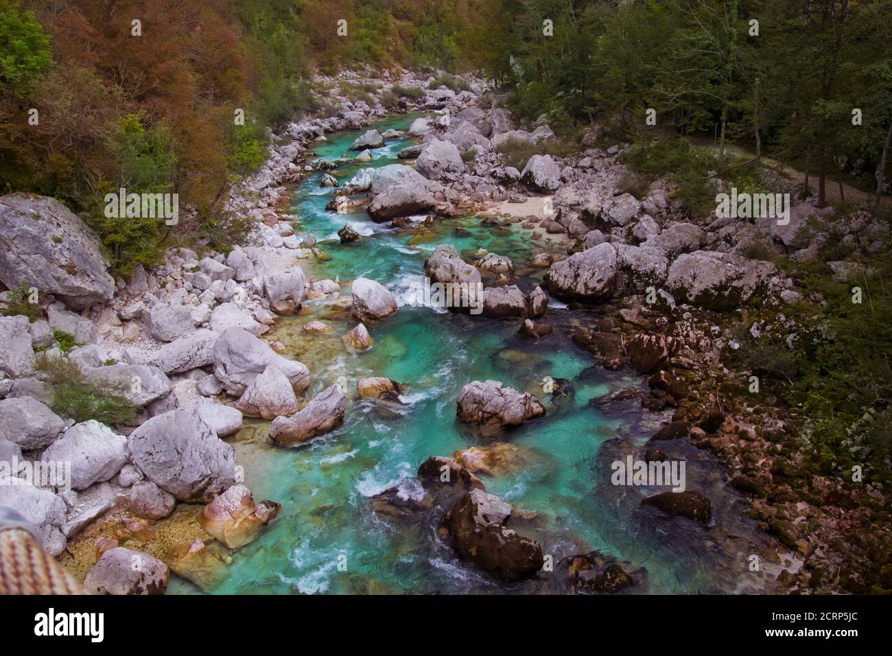 Belle vue dans la vallée de la Socca en Slovénie Banque D'Images