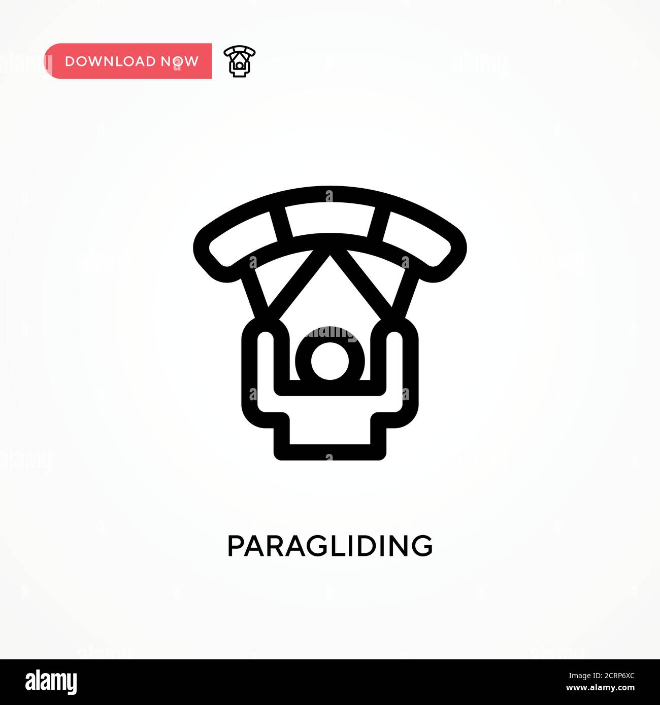 Icône de vecteur simple de parapente. Illustration moderne et simple à vecteur plat pour site Web ou application mobile Illustration de Vecteur