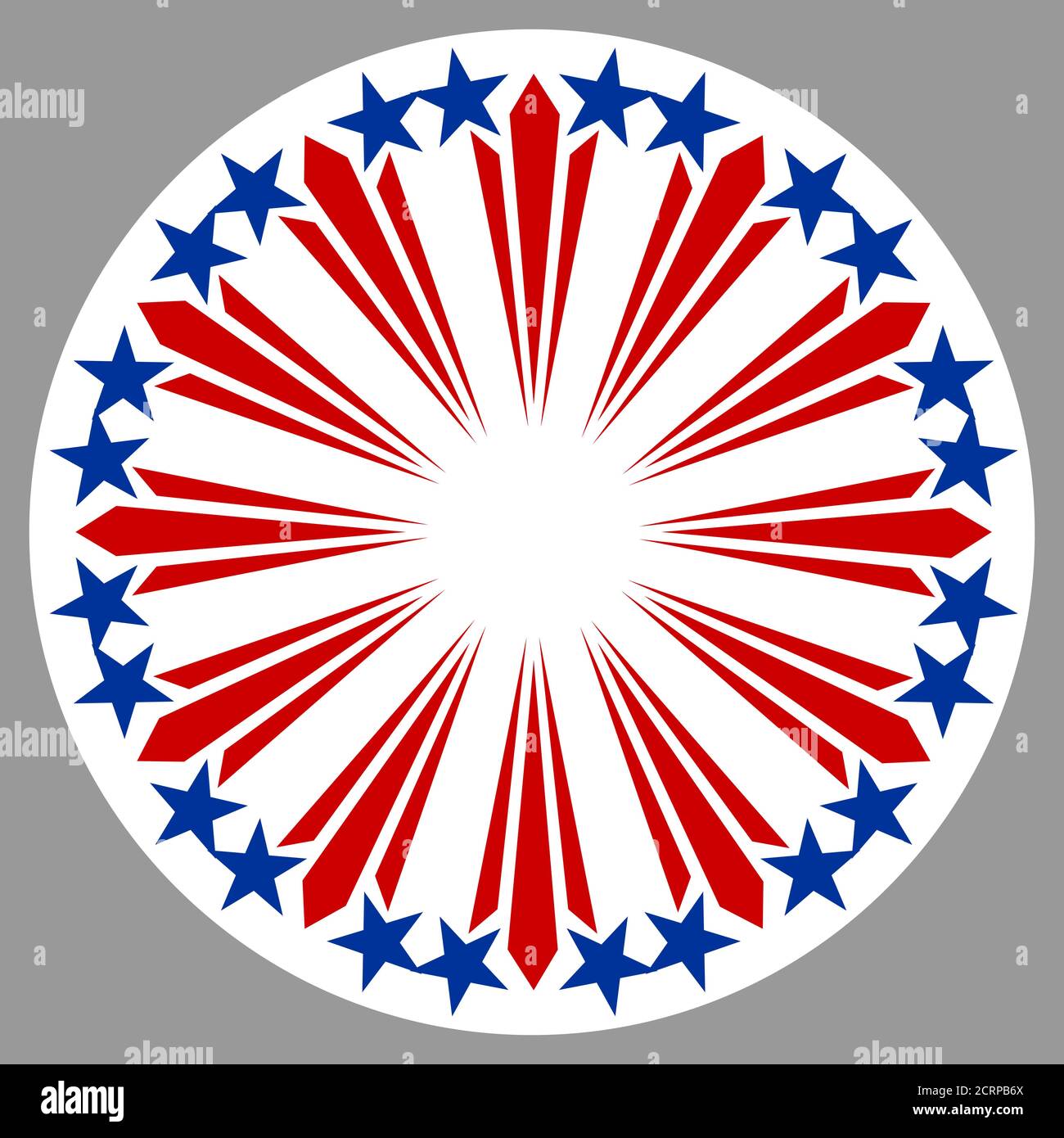 Logo américain avec symboles abstraits du drapeau américain. Illustration de Vecteur