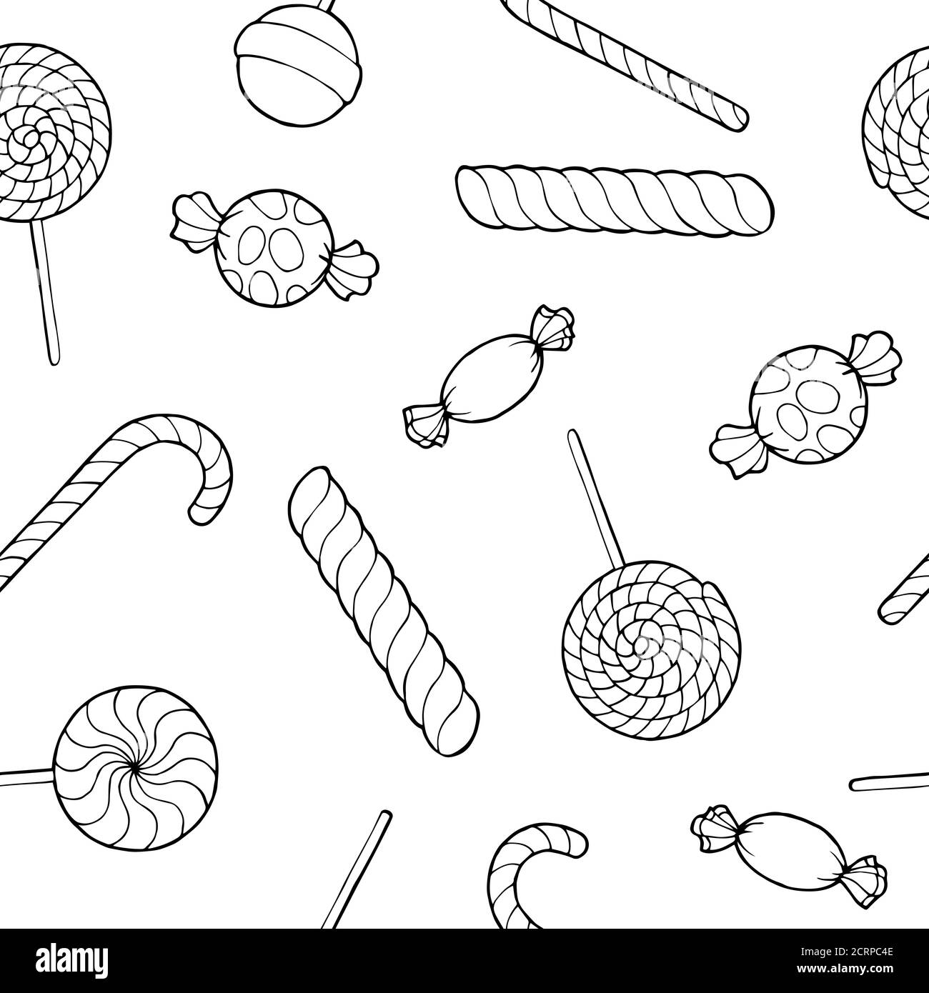 Candy Graphic art noir blanc sans couture schéma vectoriel d'illustration Illustration de Vecteur