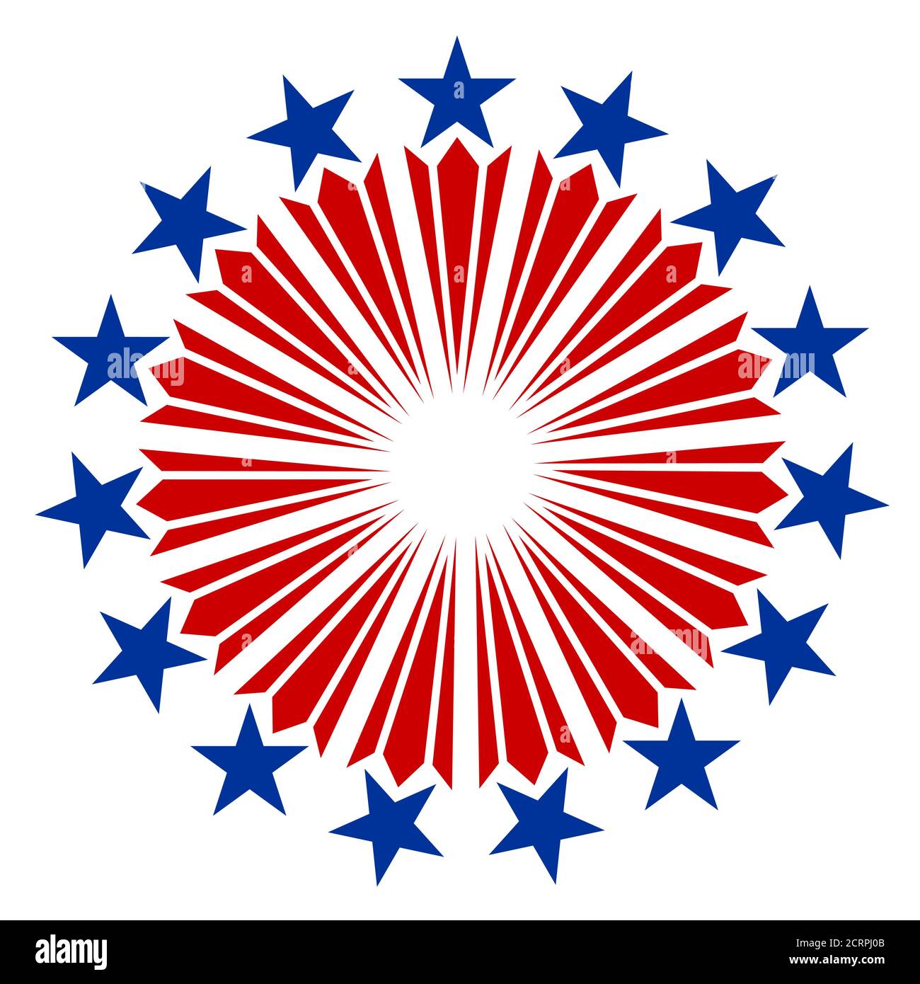 Logo américain avec symboles drapeau américain Illustration de Vecteur