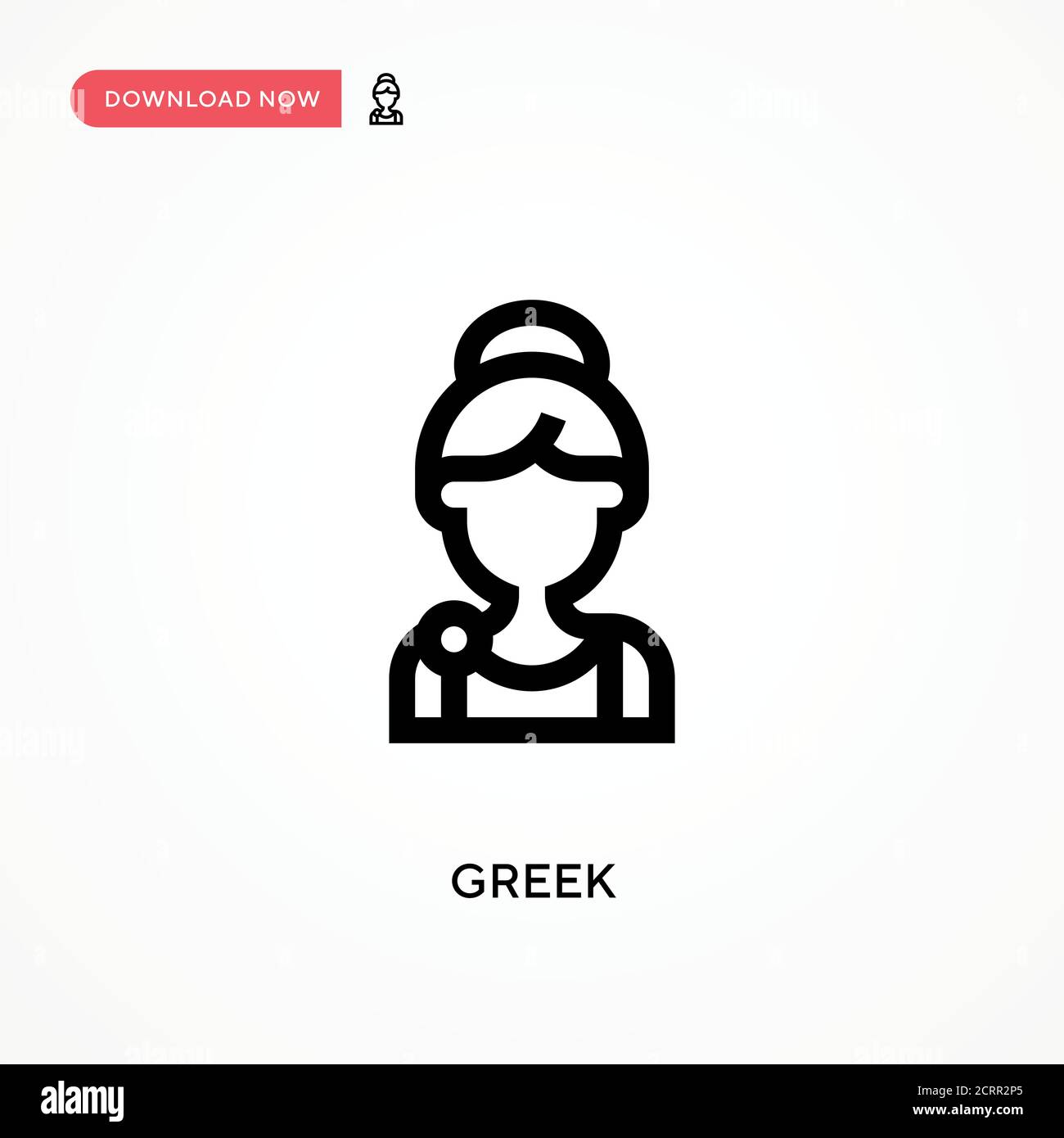 Icône de vecteur simple grec. Illustration moderne et simple à vecteur plat pour site Web ou application mobile Illustration de Vecteur