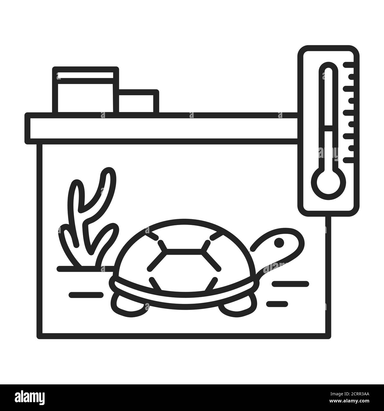Icône de ligne noire de soin des reptiles. Améliorer la vie des reptiles. Actions visant à leur soin. Pictogramme pour page Web, application mobile, Promo. INTERFACE UTILISATEUR GRAPHIQUE UTILISATEUR UX Illustration de Vecteur