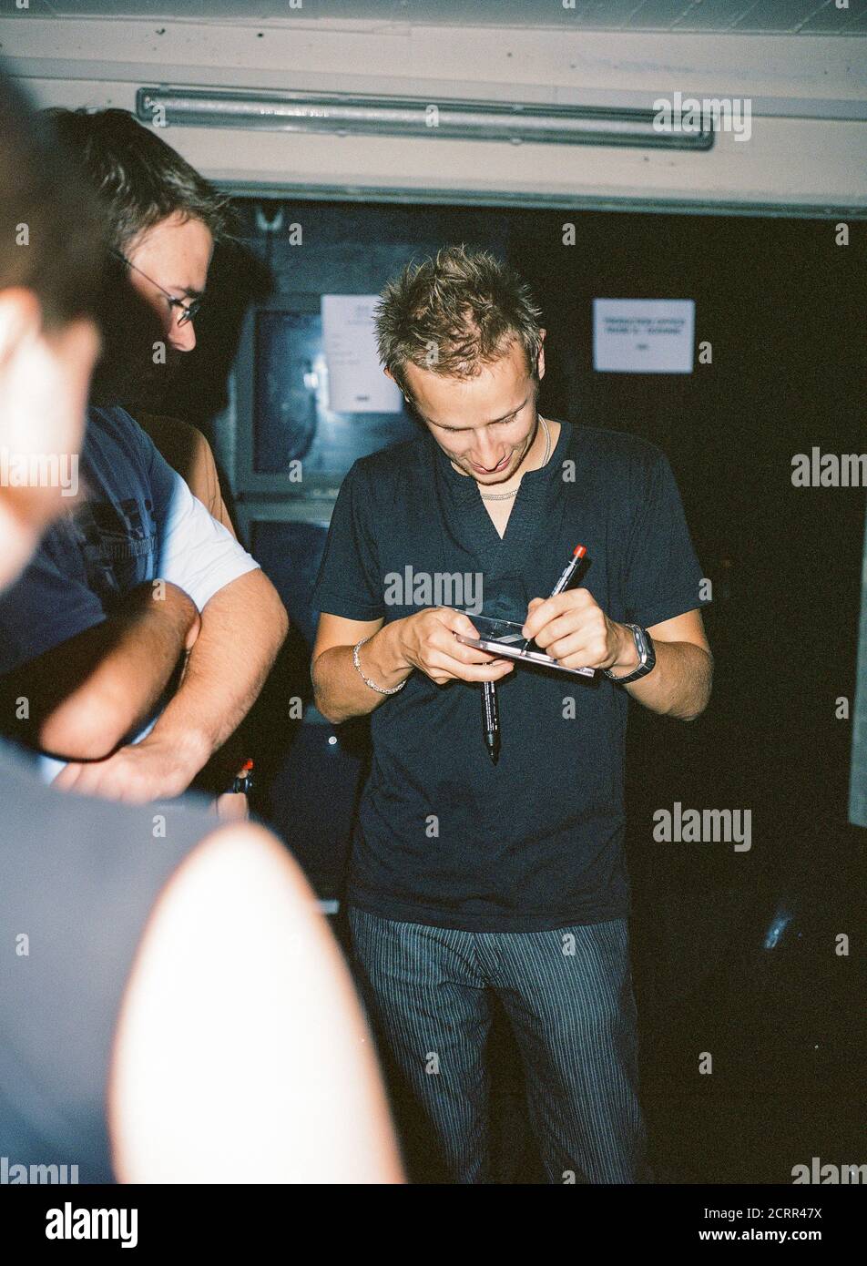 Muse sur les coulisses du Gloria Theatre à Cologne 7 septembre 2003, Cologne, Allemagne. Banque D'Images