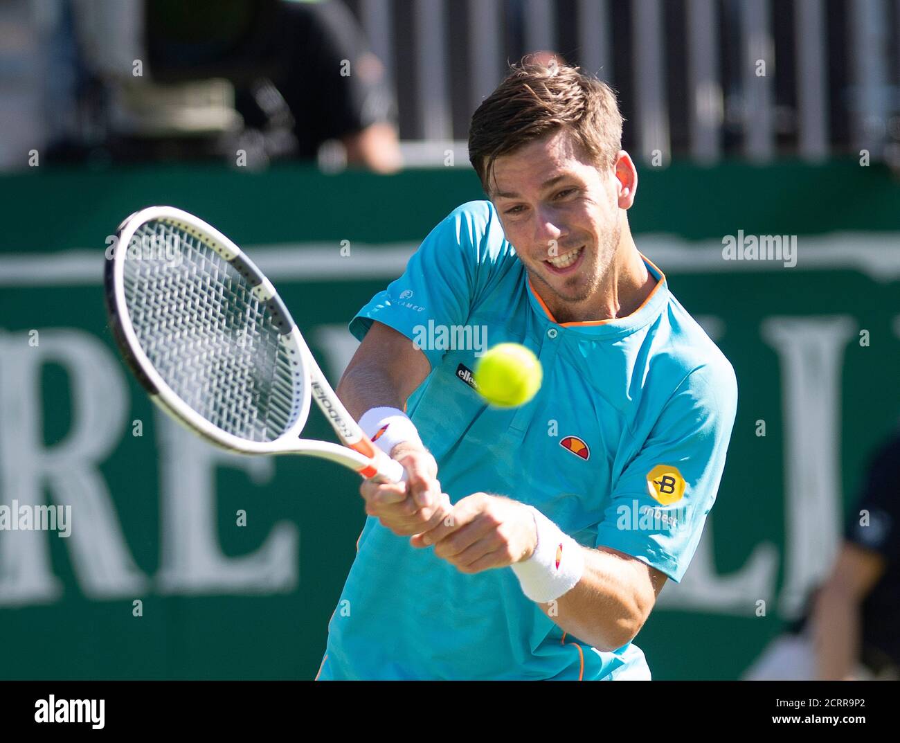 Cameron Norrie en action contre Daniel Brands. Nature Valley International - Eastbourne. CRÉDIT PHOTO : © MARK PAIN / ALAMY Banque D'Images