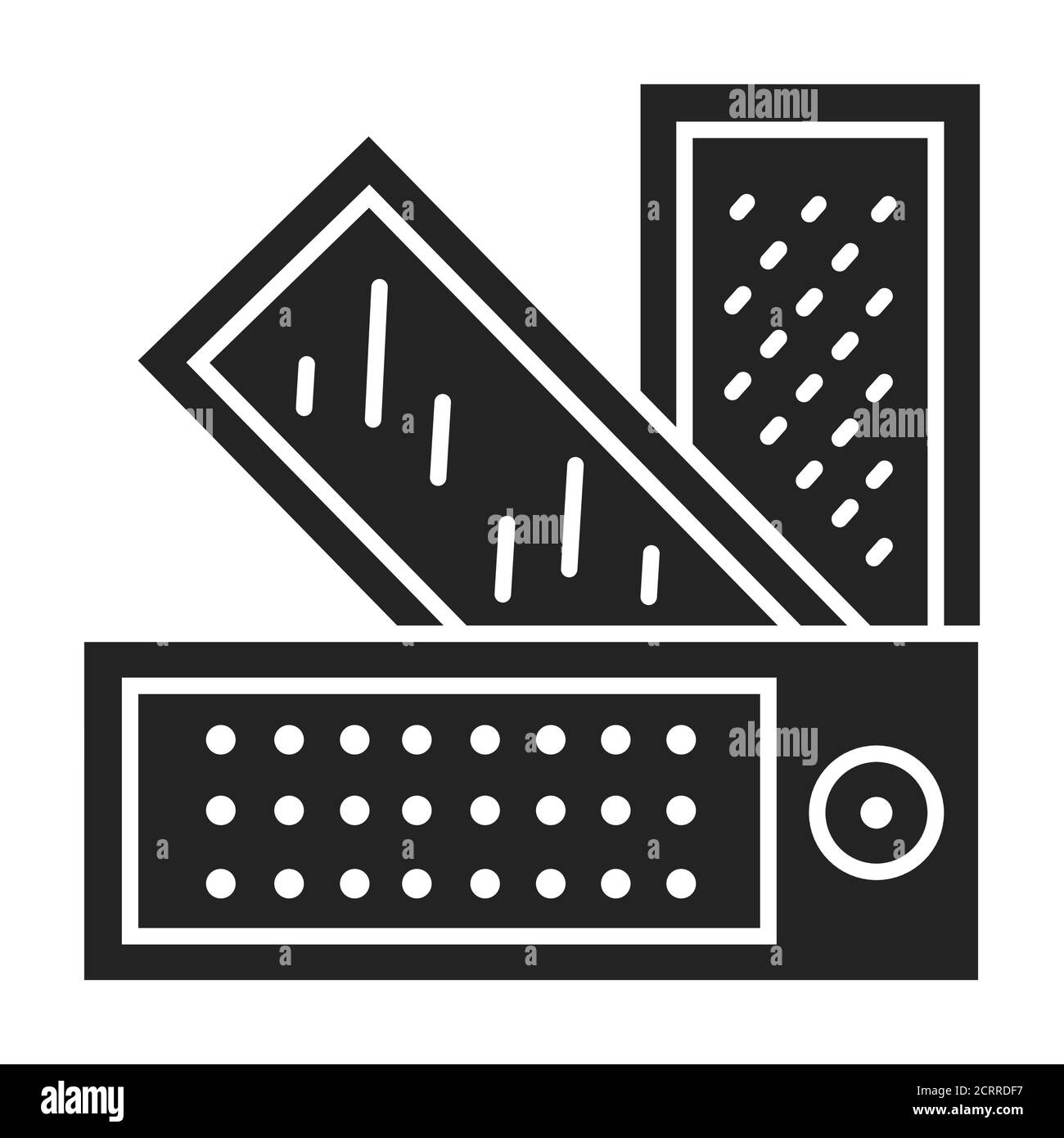 Icône de ligne noire de la palette d'échantillons de tissu. Différents types et couleurs de tissu. Dépend du goût de l'acheteur. Pictogramme pour page Web, application mobile Illustration de Vecteur