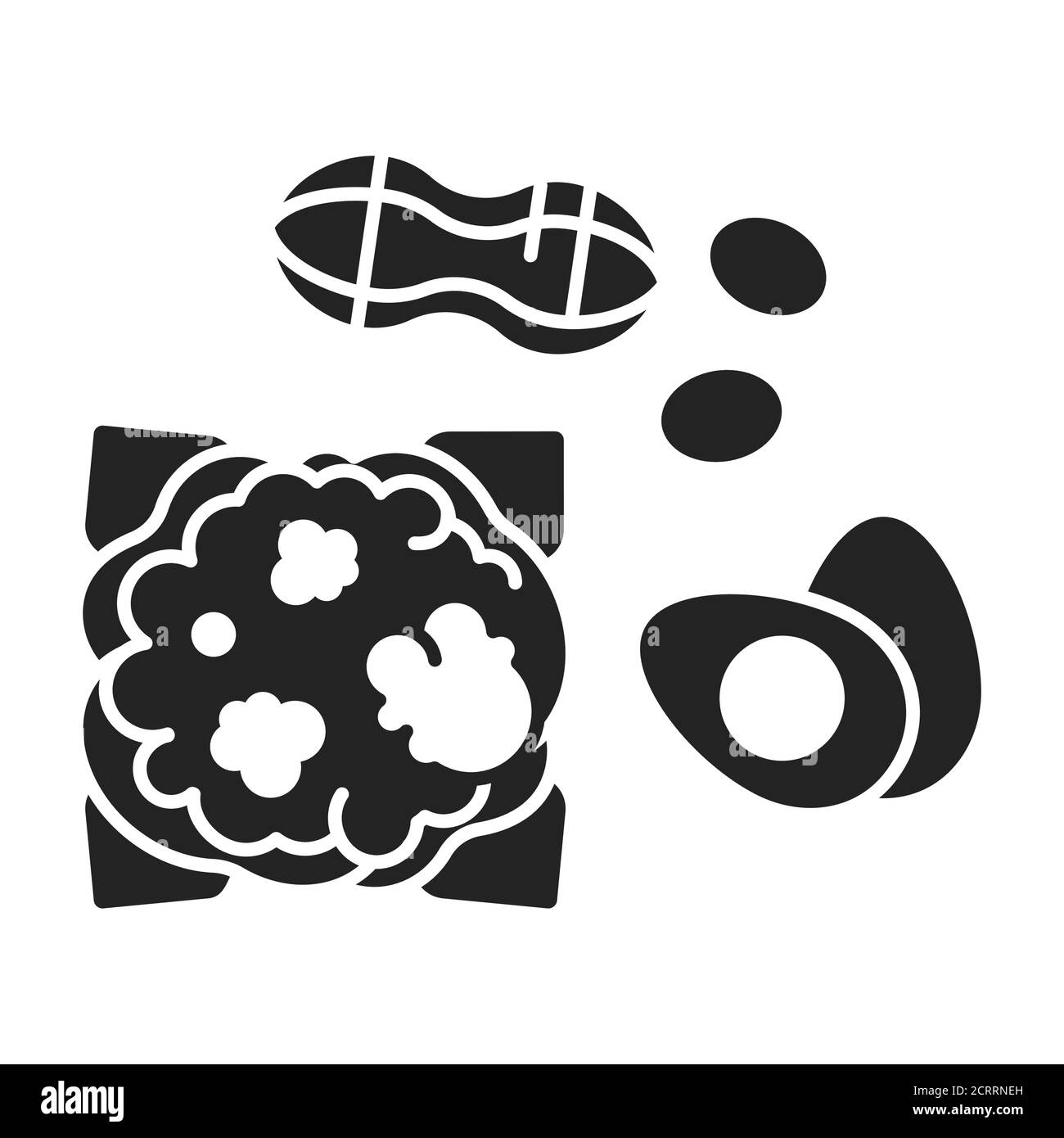 Icône de glyphe noir de protéine modérée. L'apport améliore la composition corporelle totale et régionale et la sensibilité à l'insuline chez les adultes en surpoids. Pictogramme pour le Web Illustration de Vecteur