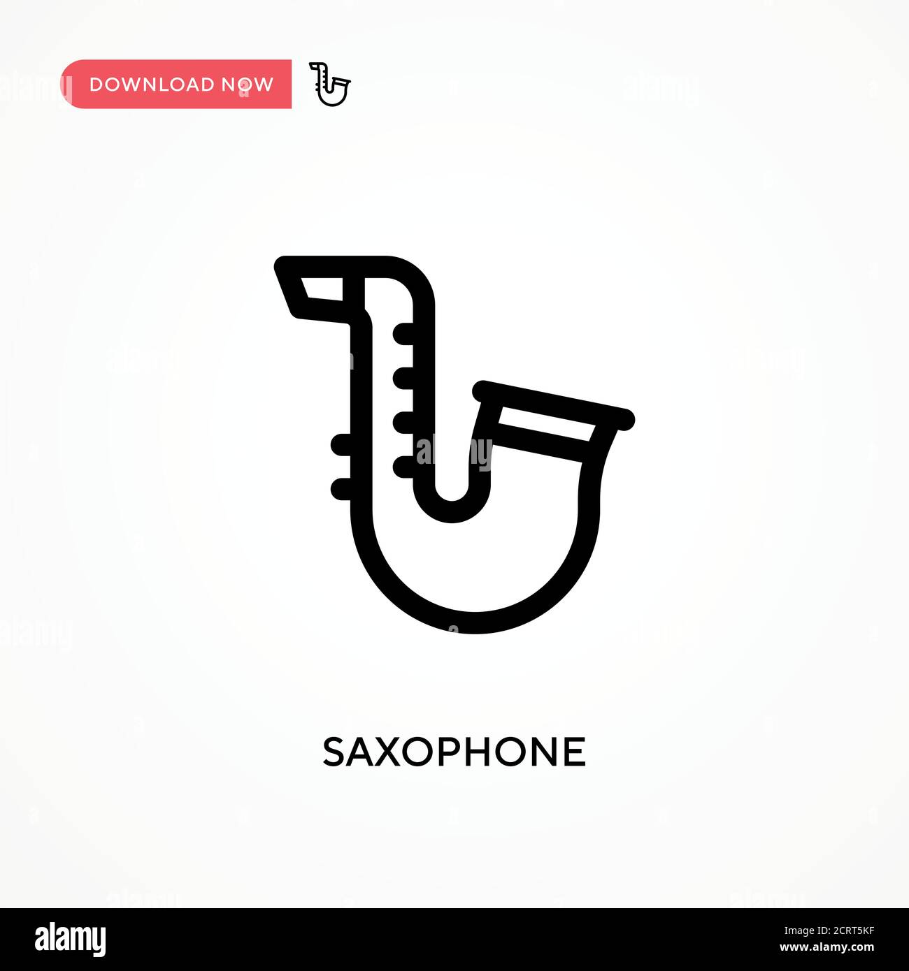 Icône de vecteur simple saxophone. Illustration moderne et simple à vecteur plat pour site Web ou application mobile Illustration de Vecteur