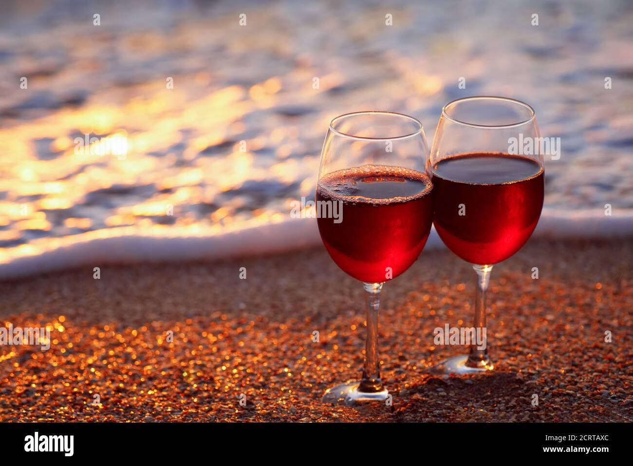 Deux verres de vin Banque D'Images