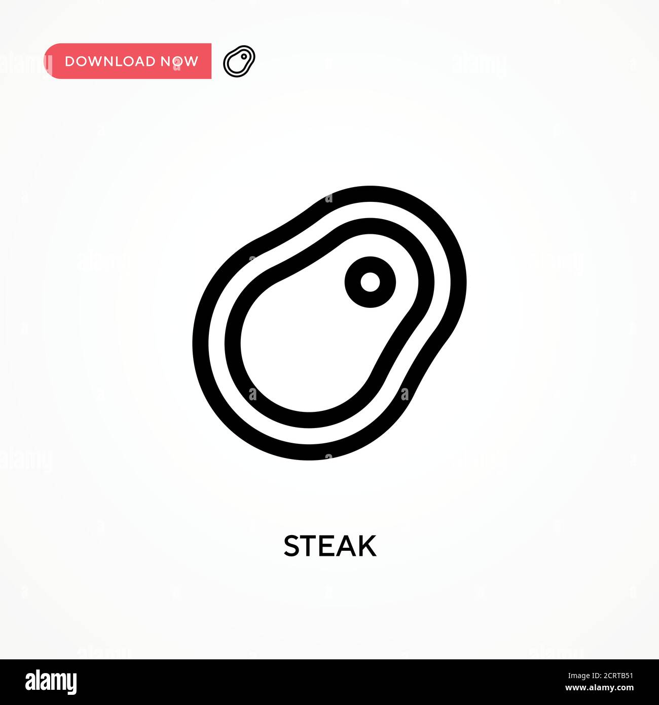 Icône de vecteur Steak simple. Illustration moderne et simple à vecteur plat pour site Web ou application mobile Illustration de Vecteur