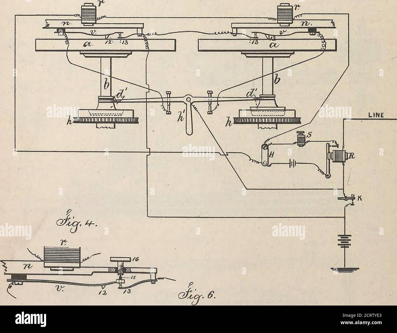 . Collection de brevets américains délivrés à Thomas A. Edison, 1869-1884 . N. PETERS, PHOTO-LITHOGRAPHE, WASHINGTON. D C. I 2 feuilles — feuille 2. T. A. EDISON. Télégraphe automatique. N° 213,554. Breveté 25 mars 1879. tier.. OK. /**/ i et gt;, / G V* . ■ •• N.PETERS. PHOTO-UTHOGRAPHER, I Office des brevets des États-Unis. THOMAS A. EDISON, DE MEKLO PAEK, NOUVEAU JEESEY.AMÉLIORATION DES TÉLÉGRAPHES AUTOMATIQUES. Fascicule faisant partie des lettres patentes no 213,534, en date du 25 mars 1879; demande déposée le 26 mars 1877. À tous ceux qui le concernent: Soit-il connu que I. Thomas A. Edison, ofMenlo Park, moi Banque D'Images