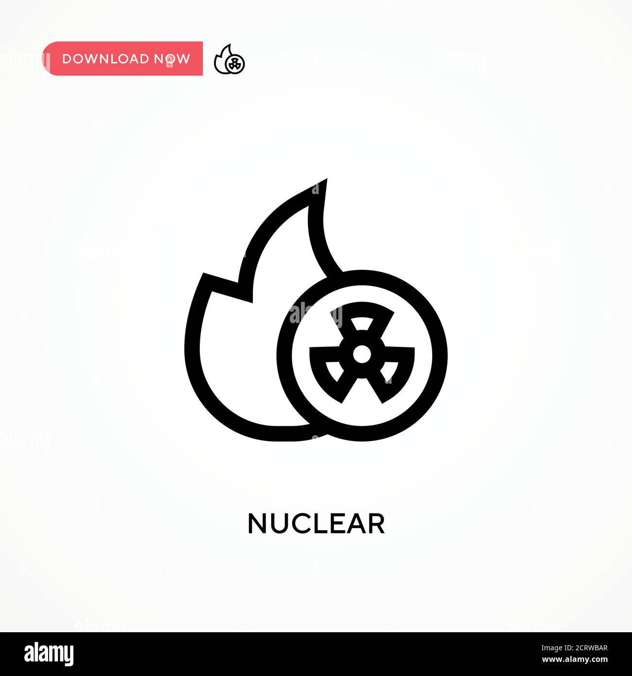 Icône de vecteur simple nucléaire. Illustration moderne et simple à vecteur plat pour site Web ou application mobile Illustration de Vecteur