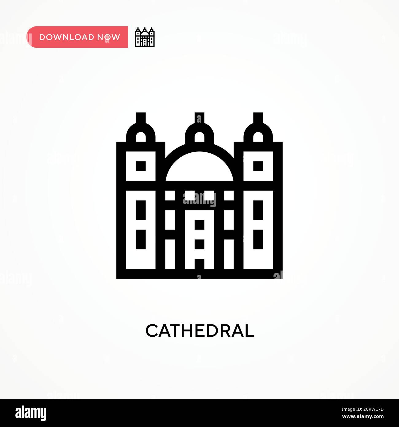 Icône de vecteur simple Cathedral. Illustration moderne et simple à vecteur plat pour site Web ou application mobile Illustration de Vecteur