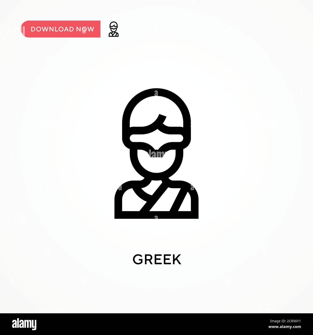 Icône de vecteur simple grec. Illustration moderne et simple à vecteur plat pour site Web ou application mobile Illustration de Vecteur