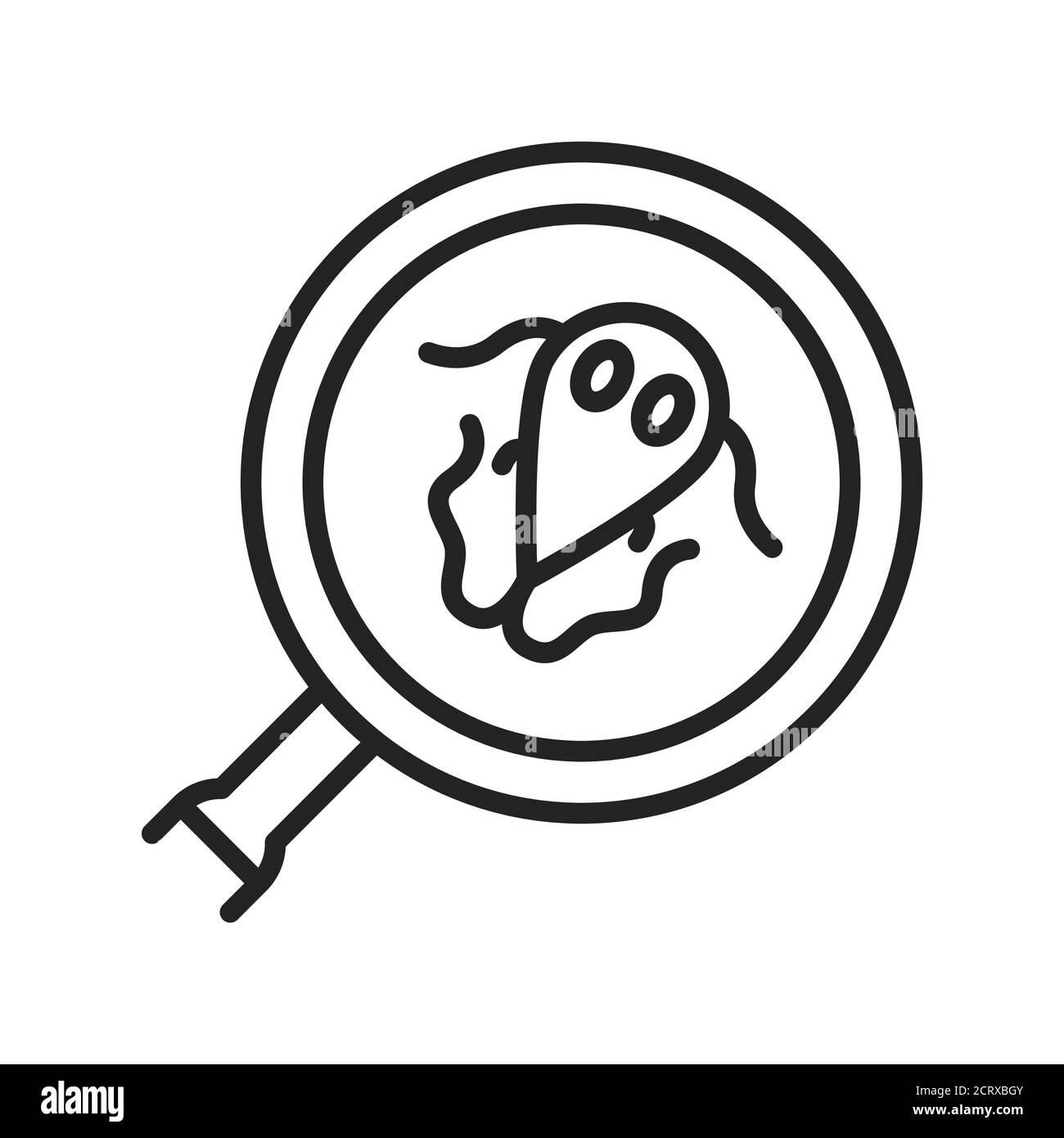 Icône de la ligne noire de contrôle de la giardiase. Concept d'examen médical. Pictogramme pour le Web, l'application mobile, la promotion. Élément de conception UI UX. Contour modifiable Illustration de Vecteur