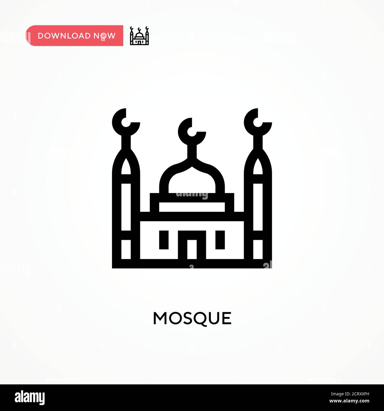 Icône de vecteur simple mosquée. Illustration moderne et simple à vecteur plat pour site Web ou application mobile Illustration de Vecteur