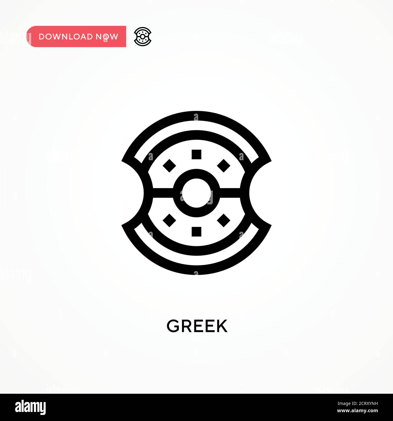 Icône de vecteur simple grec. Illustration moderne et simple à vecteur plat pour site Web ou application mobile Illustration de Vecteur