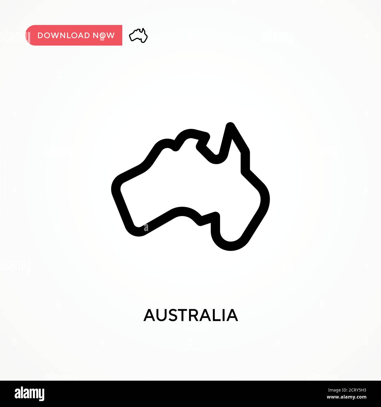 Icône de vecteur simple Australie. Illustration moderne et simple à vecteur plat pour site Web ou application mobile Illustration de Vecteur