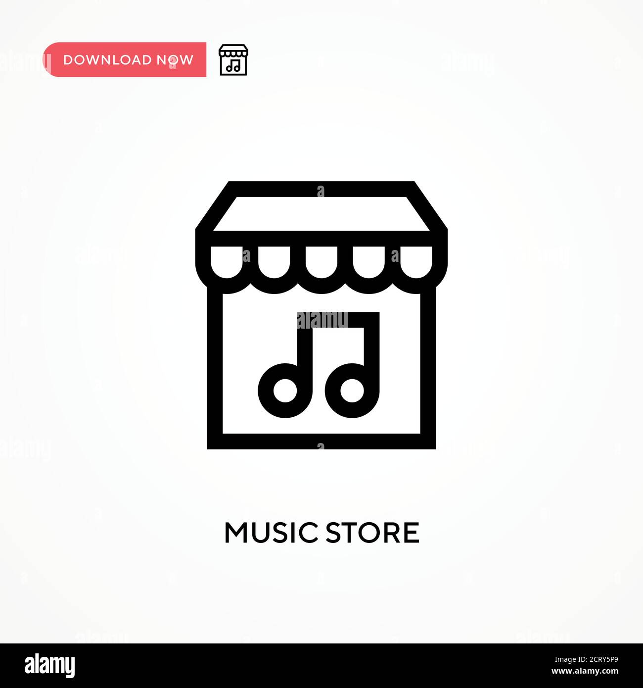 Icône de vecteur simple Music Store. Illustration moderne et simple à vecteur plat pour site Web ou application mobile Illustration de Vecteur