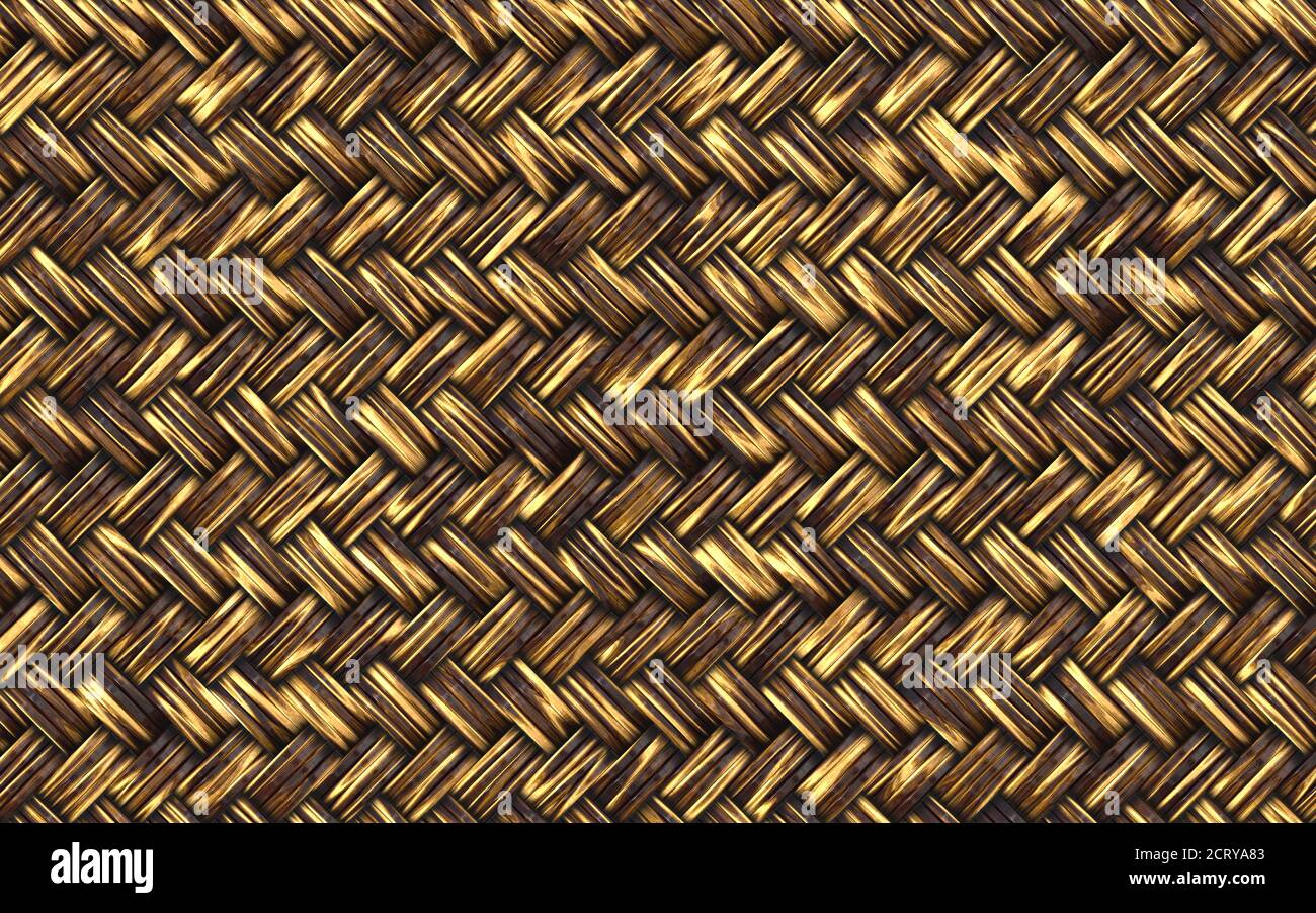 panier en bois tissé Banque D'Images