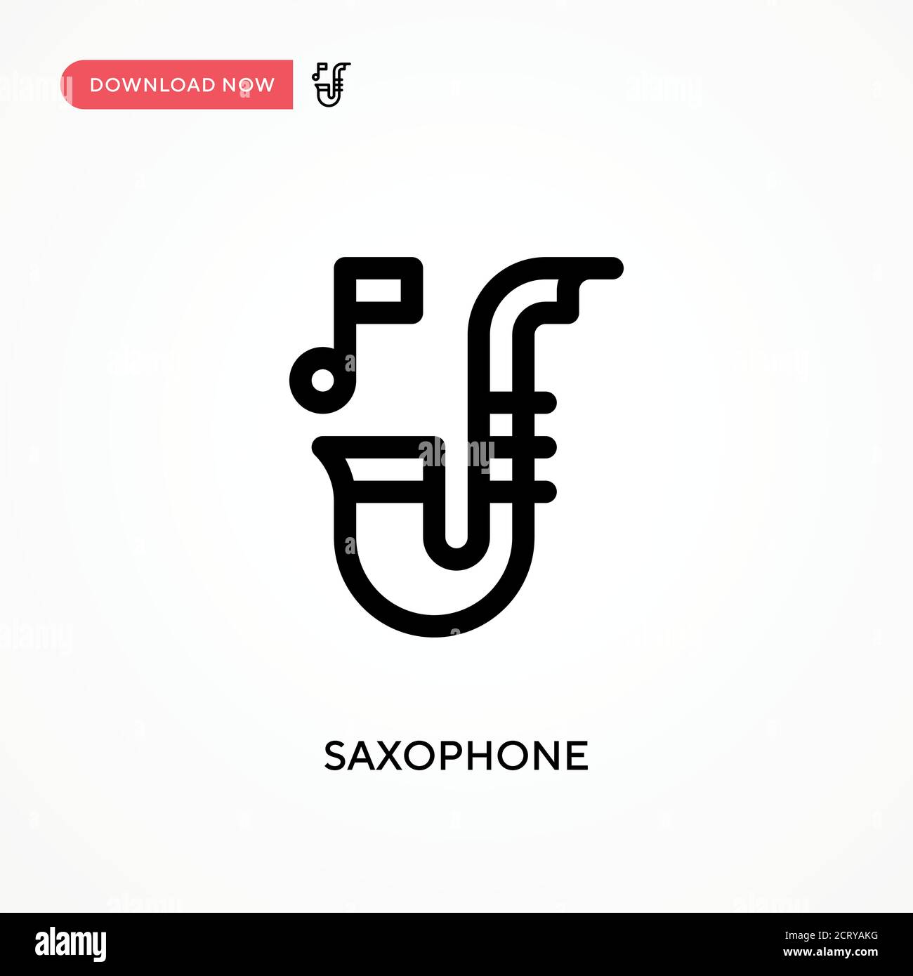 Icône de vecteur simple saxophone. Illustration moderne et simple à vecteur plat pour site Web ou application mobile Illustration de Vecteur