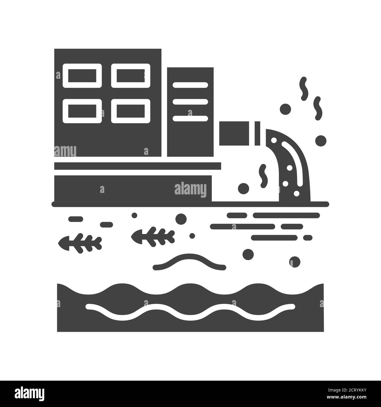 Icône de glyphe noir de pollution de l'eau. Problèmes environnementaux. Inscrivez-vous pour accéder à la page Web, à l'application. Élément de conception UI UX GUI. Illustration de Vecteur