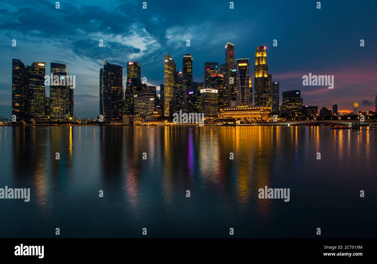 Singapour, urbain, horizon, métropole, vie urbaine, Asie, architecture, structure construite, capitales, affaires, voyages d'affaires, destination de voyage, Banque D'Images